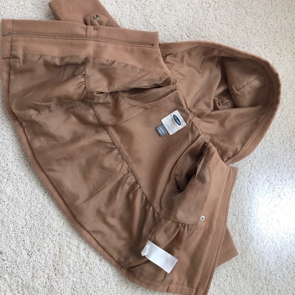 OLD NAVY Toddler girl camel hair bow ruffle pea coat - Picture 10 of 10